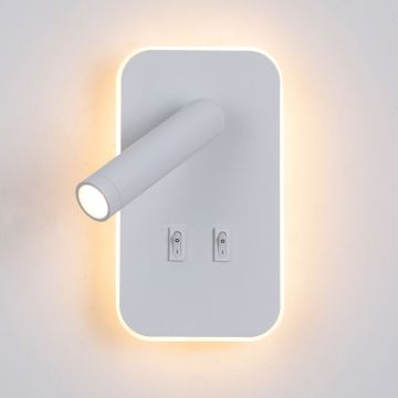 Italux Doria WL-83957-1-WH Wandlamp 2x8W/LED 3000K 559lm IP20