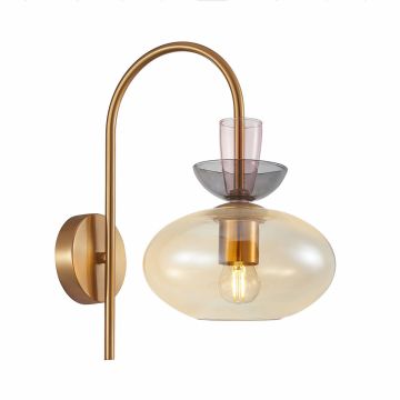 Italux Fanda WL-31882-1-GD-AMB Wandlamp 1x40W/E27 IP20