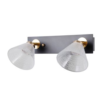 Italux Orella WL-34393-2-BK-HBR Wandlamp 2x8W/LED 3000K 466lm IP20
